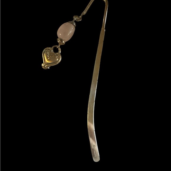 Brighton Silver and Pink Metal Bookmark with Heart Charm - Picture 3 of 4